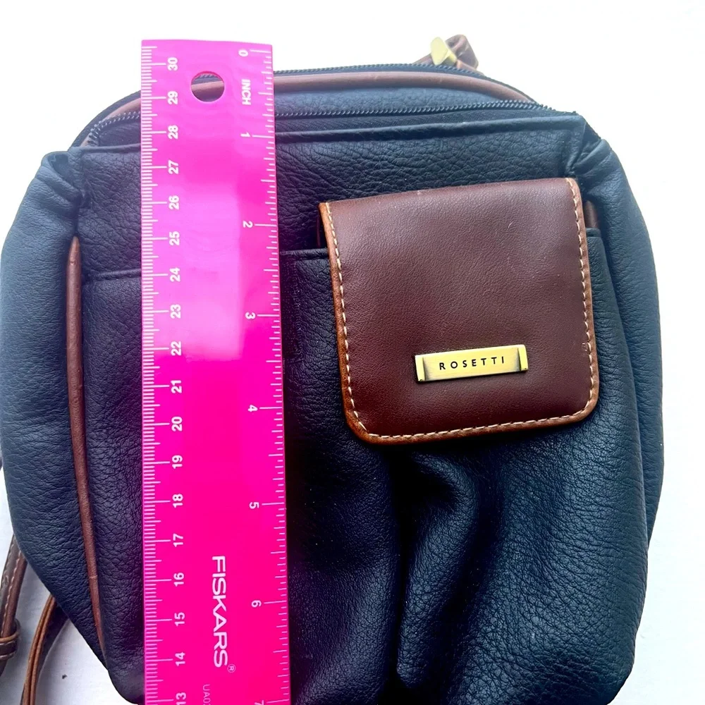 VINTAGE Brown Rosetti Crossbody Purse